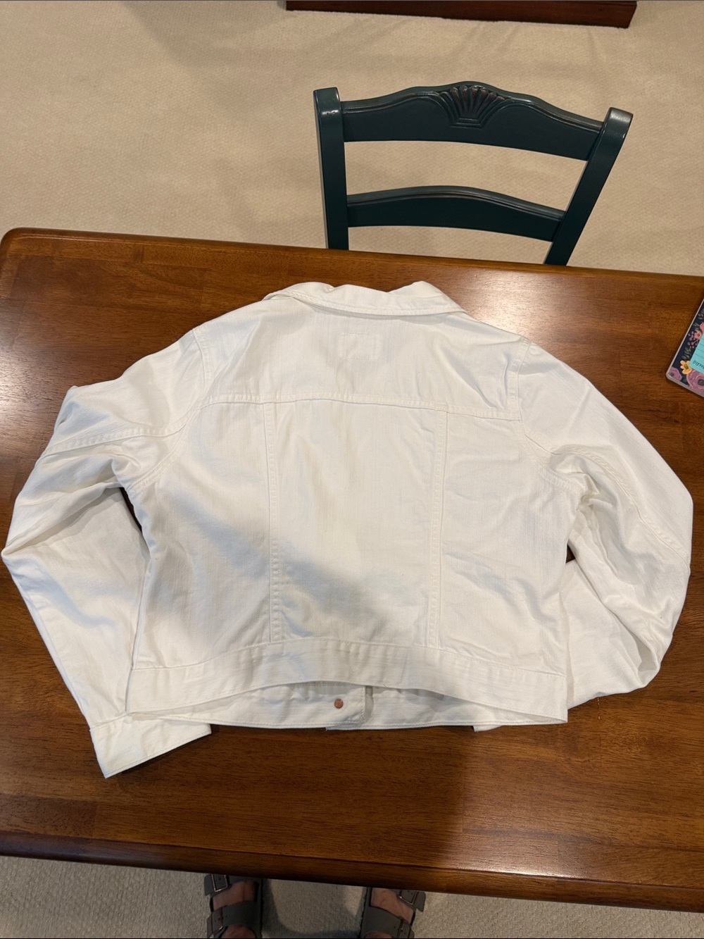 Old Navy Women's Off-White Denim Jacket - Picture 3 of 3